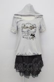 画像1: axes femme / ラメ英字プリント半袖パーカー&インナーキャミワンピースセット  グレー T-26-03-23-007-AX-TO-SA-ZT (1)