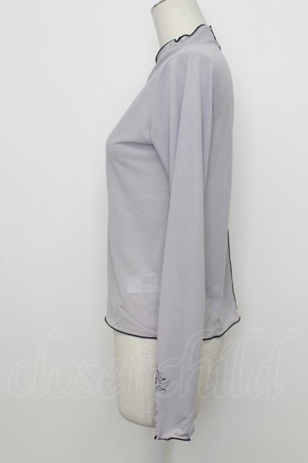 画像3: axes femme POETIQUE / ロータスタトゥー風シアープルオーバー M グレー T-26-03-23-008-AX-TO-SA-ZT (3)