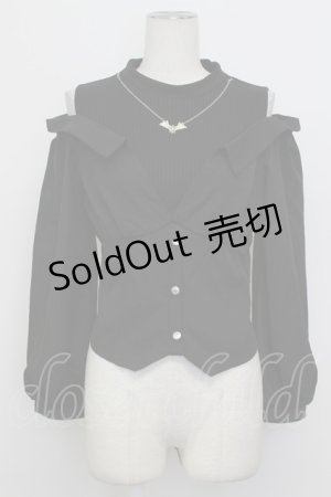 画像: axes femme POETIQUE / レイヤードデザインシャツ M ブラック T-26-03-23-012-AX-TO-SA-ZT