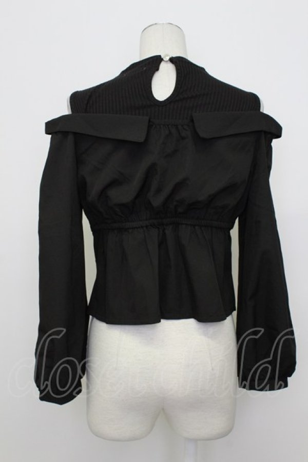 画像2: axes femme POETIQUE / レイヤードデザインシャツ M ブラック T-26-03-23-012-AX-TO-SA-ZT (2)