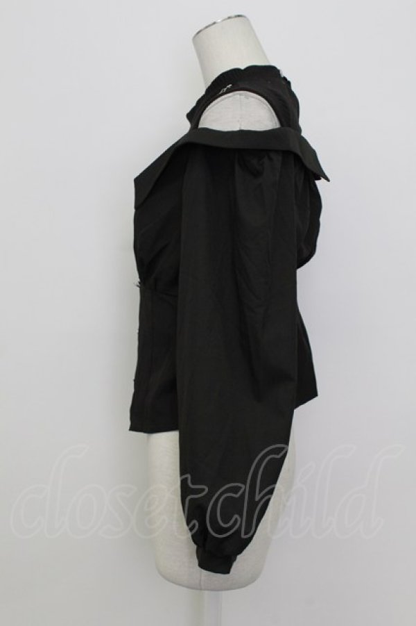 画像3: axes femme POETIQUE / レイヤードデザインシャツ M ブラック T-26-03-23-012-AX-TO-SA-ZT (3)