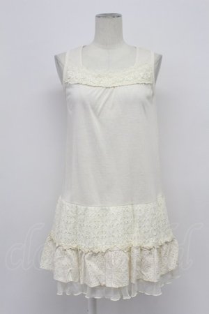 画像: axes femme / 多種レース使いインナーワンピース M キナリ T-26-03-23-002-AX-OP-SA-ZT