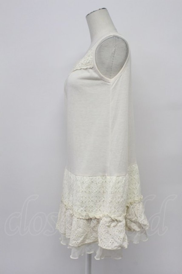 画像3: axes femme / 多種レース使いインナーワンピース M キナリ T-26-03-23-002-AX-OP-SA-ZT (3)