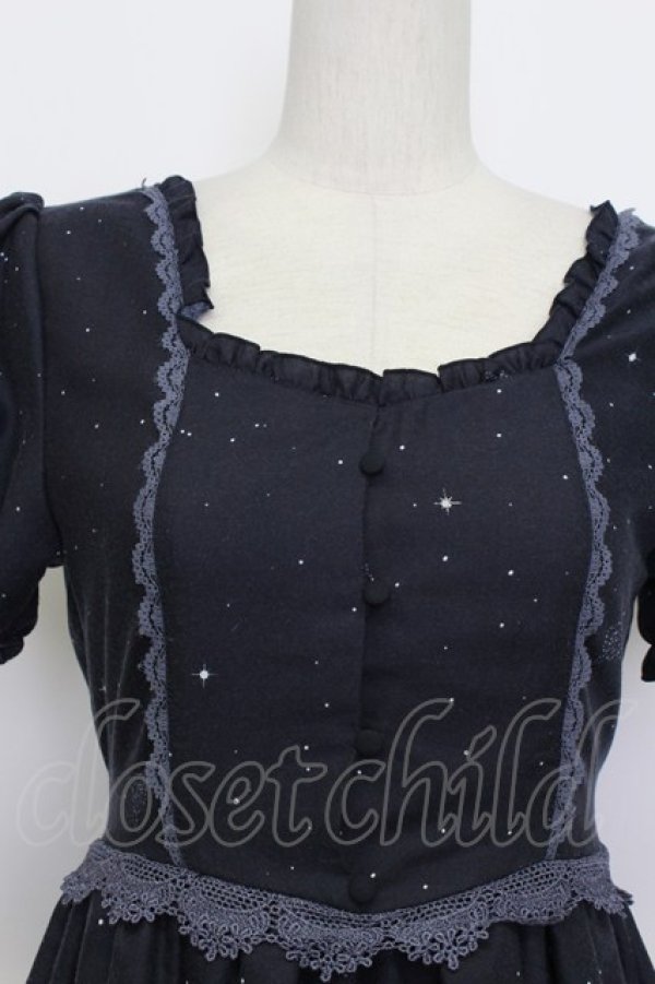 画像4: axes femme / グラデーションお城柄ワンピース  ネイビー T-26-03-23-018-AX-OP-SA-ZT (4)