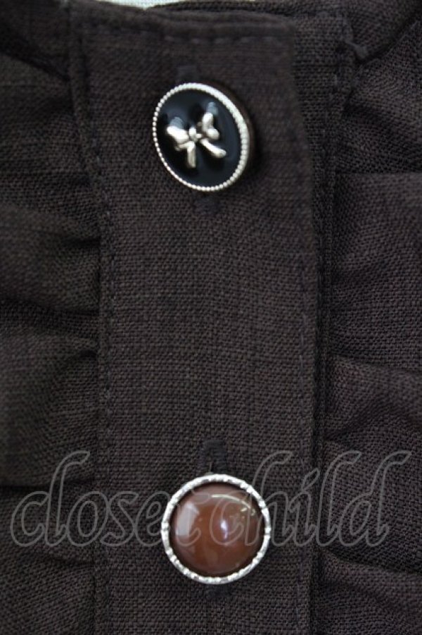 画像4: axes femme / レースアップベスト  ブラウン T-26-03-24-024-AX-TO-SA-ZT (4)