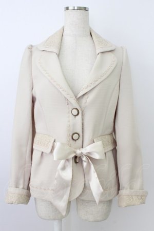 画像: axes femme / レース使いジャケット M ベージュ T-26-03-24-027-AX-JA-SA-ZT