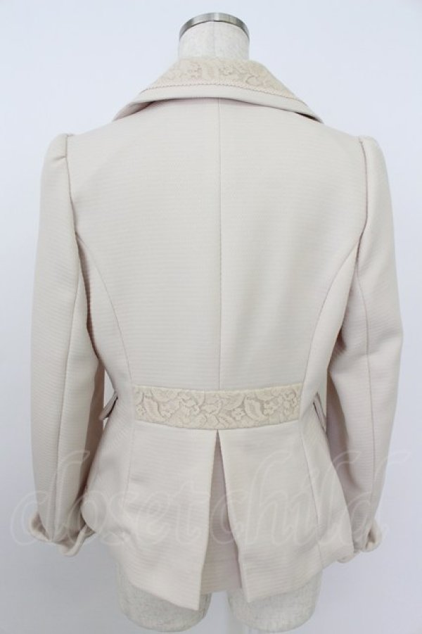 画像2: axes femme / レース使いジャケット M ベージュ T-26-03-24-027-AX-JA-SA-ZT (2)