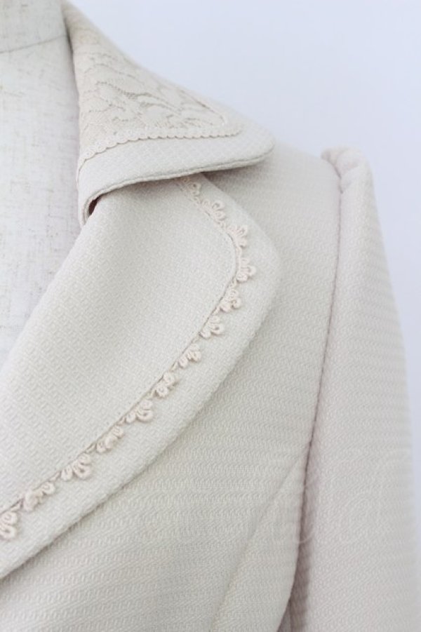 画像3: axes femme / レース使いジャケット M ベージュ T-26-03-24-027-AX-JA-SA-ZT (3)