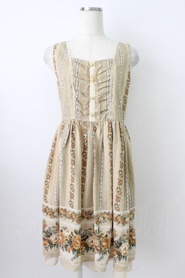 画像1: axes femme / ローズストライプジャンスカ M ベージュ T-26-03-24-028-AX-OP-SA-ZT (1)