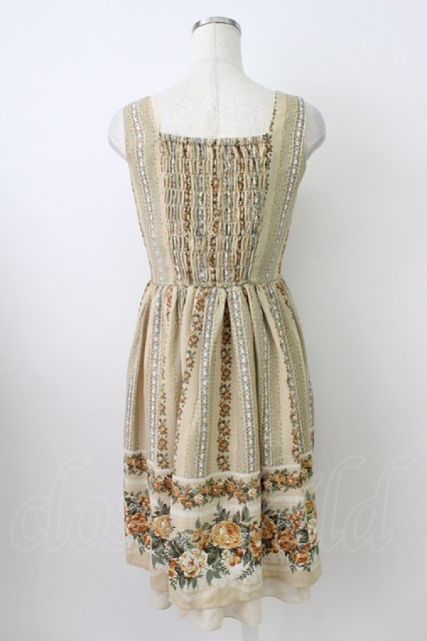 画像2: axes femme / ローズストライプジャンスカ M ベージュ T-26-03-24-028-AX-OP-SA-ZT (2)