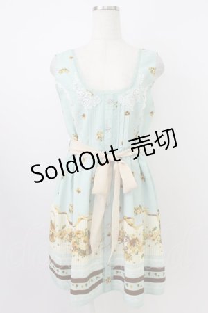 画像: axes femme / フローラルメルヘン柄ワンピース M サックス T-26-03-24-029-AX-OP-SA-ZT