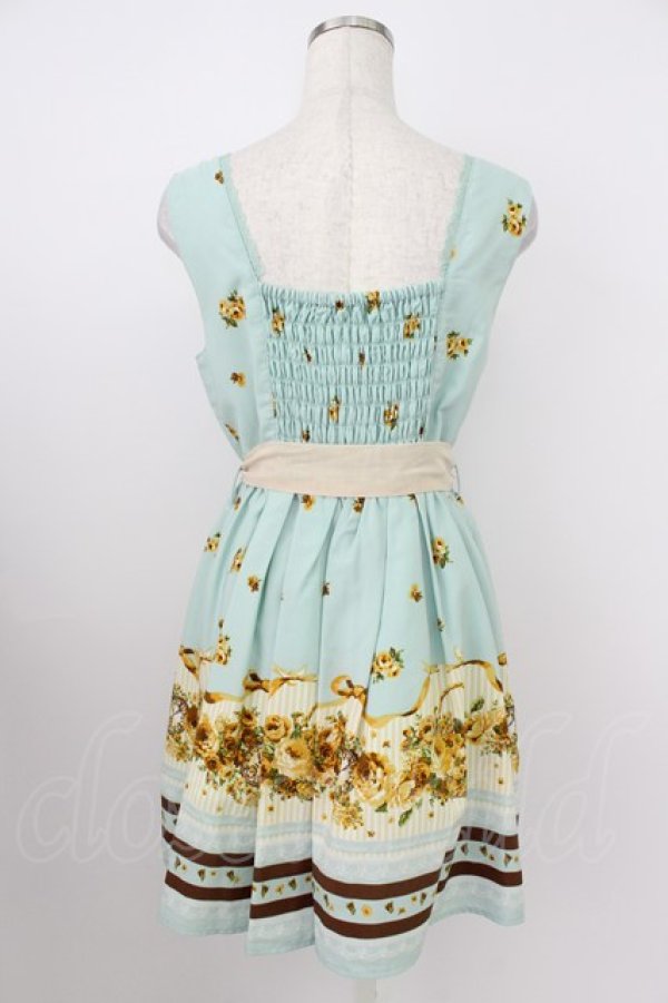 画像2: axes femme / フローラルメルヘン柄ワンピース M サックス T-26-03-24-029-AX-OP-SA-ZT (2)