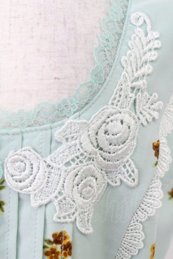 画像5: axes femme / フローラルメルヘン柄ワンピース M サックス T-26-03-24-029-AX-OP-SA-ZT (5)