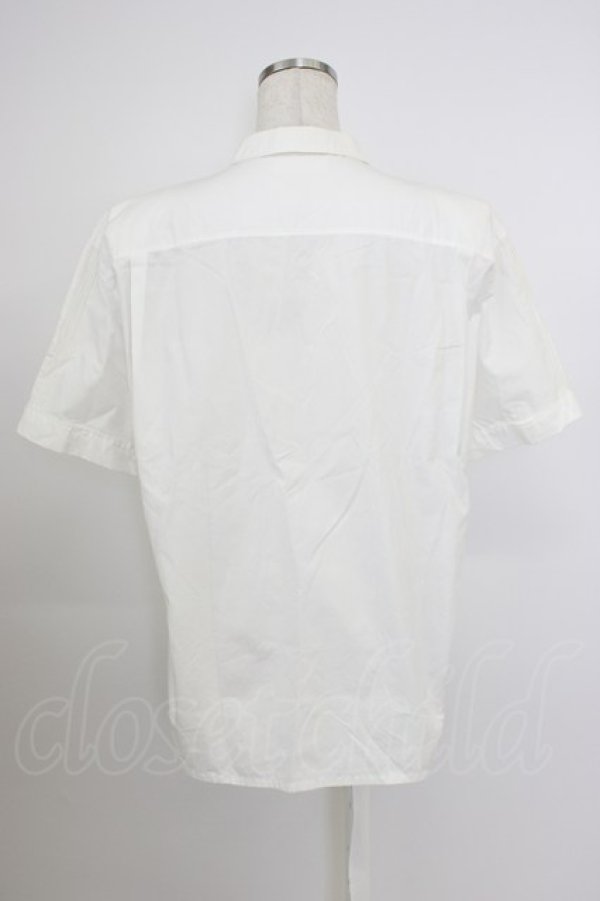 画像2: INGEBORG / 梯子レース半袖開襟ブラウス  ホワイト T-26-03-24-004-LO-BL-SA-ZT (2)