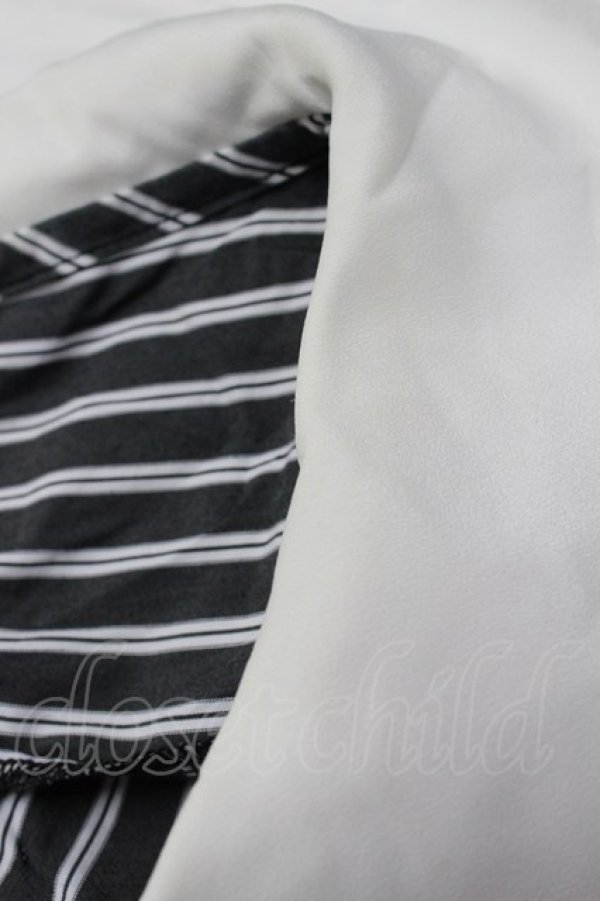 画像5: axes femme POETIQUE / マリンストライプシャツワンピース M グレー T-26-03-24-037-AX-OP-SA-ZT (5)