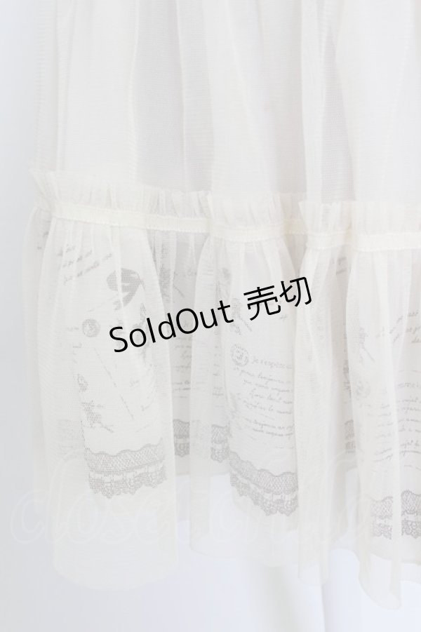 画像3: axes femme / アンティークプリントチュールボリュームスカート M キナリ T-26-03-24-040-AX-SK-SA-ZT (3)