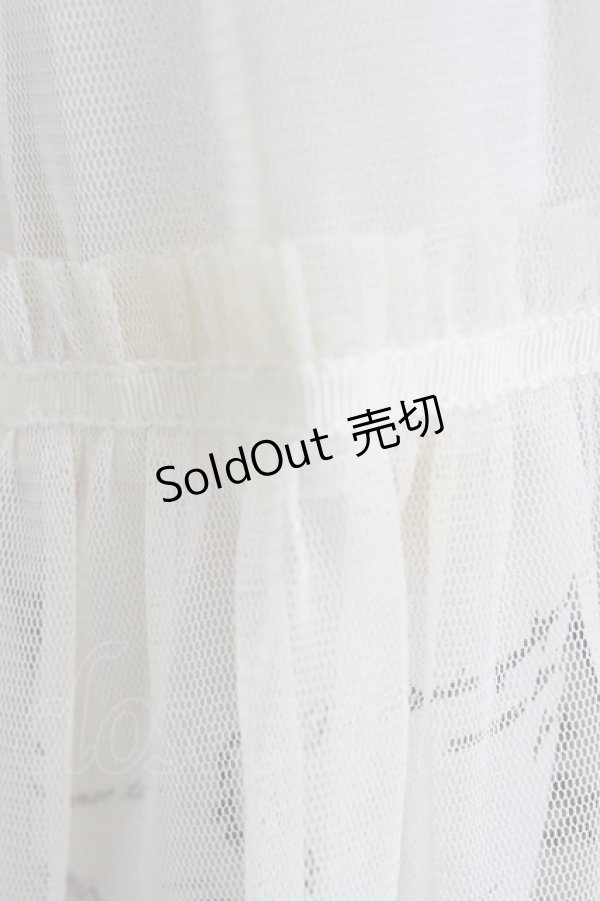 画像5: axes femme / アンティークプリントチュールボリュームスカート M キナリ T-26-03-24-040-AX-SK-SA-ZT (5)