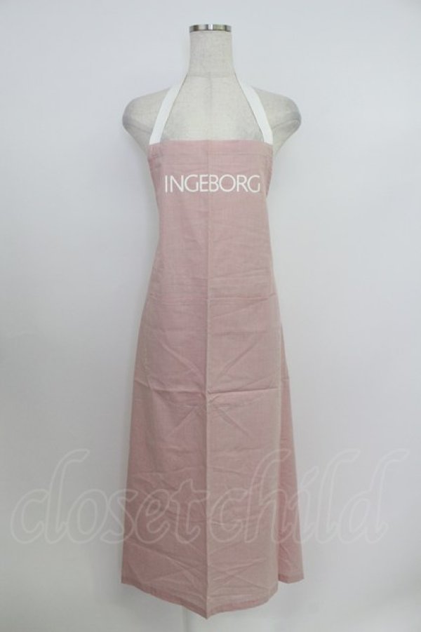 画像1: INGEBORG / ギンガムエプロン  ピンク T-26-03-24-045-LO-ZA-SA-ZT (1)