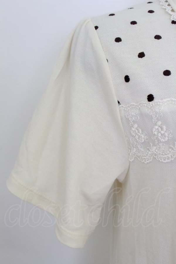 画像4: axes femme / 襟刺繍ポロシャツ M キナリ T-26-03-24-006-AX-TO-SA-ZT (4)