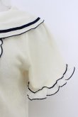 画像3: axes femme POETIQUE / セーラー風半袖トップス  アイボリーＸネイビー T-26-03-24-001-AX-TO-SA-ZT (3)