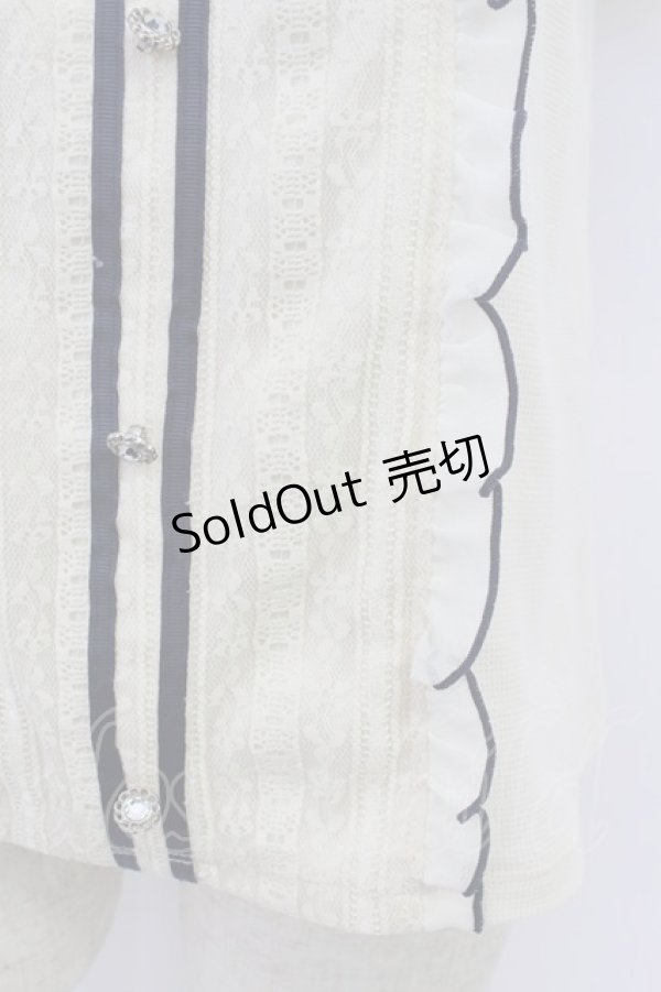 画像4: axes femme POETIQUE / セーラー風半袖トップス  アイボリーＸネイビー T-26-03-24-001-AX-TO-SA-ZT (4)