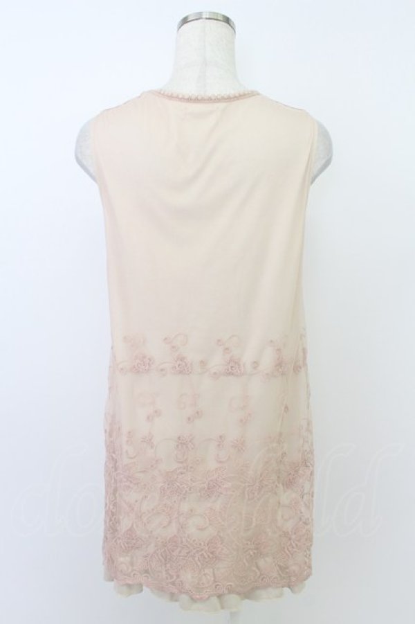 画像2: axes femme / チュールレースカットチュニ M ピンク T-26-03-24-011-AX-OP-SA-ZT (2)