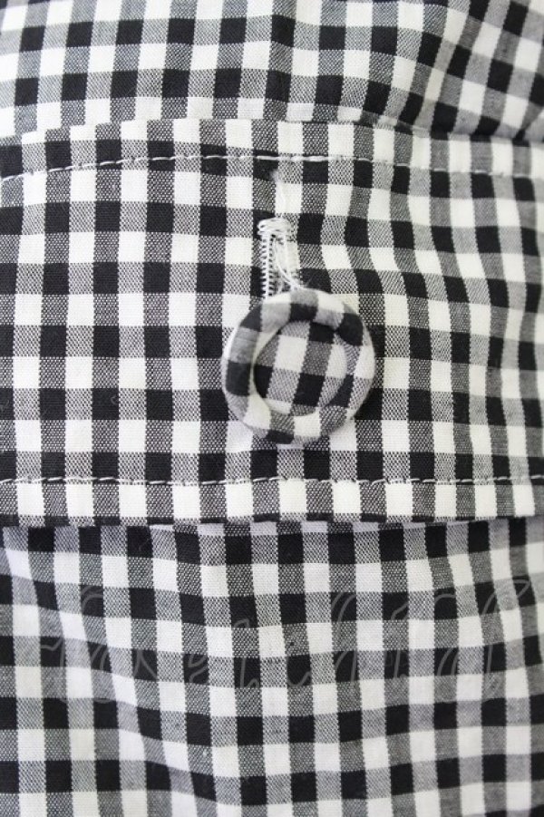 画像3: INGEBORG / ギンガムフラップポケット付半袖シャツ  ブラック T-26-03-24-016-LO-BL-SA-ZT (3)