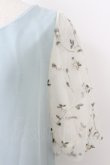 画像3: axes femme / お花刺繍チュール袖プルオーバー  サックス T-26-03-24-018-AX-TO-SA-ZT (3)