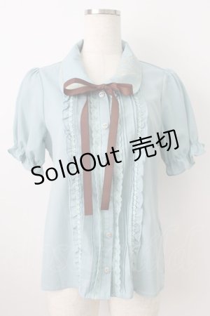 画像: axes femme POETIQUE / ブック刺繍ブラウス  サックス T-26-03-24-020-AX-BL-SA-ZT