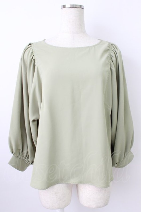 画像1: axes femme / ノーカラートップス  カーキ T-26-03-24-021-AX-TO-SA-ZT (1)