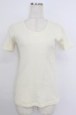 画像1: INGEBORG / リブ刺繍ロゴ半袖トップス  アイボリー T-26-03-24-003-LO-TO-SA-ZT (1)