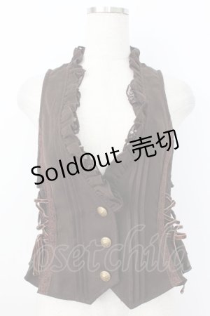 画像: axes femme / サイド編み下げベスト  ブラウン T-26-03-25-026-AX-BL-SA-ZT