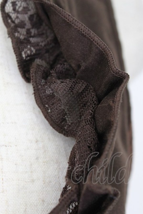 画像4: axes femme / サイド編み下げベスト  ブラウン T-26-03-25-026-AX-BL-SA-ZT (4)