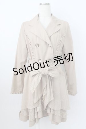 画像: axes femme / スリットトレンチコート M ベージュ T-26-03-25-029-AX-CO-SA-ZT