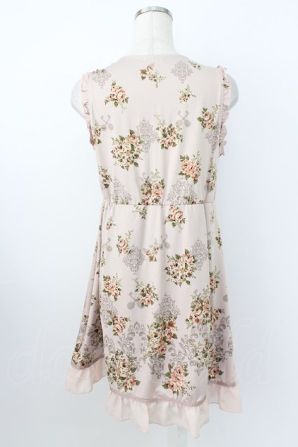 画像2: axes femme / パネル花柄チュニックワンピース M ピンク T-26-03-25-031-AX-OP-SA-ZT (2)