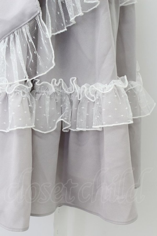 画像4: axes femme / プチリボンジャンパースカート  グレー T-26-03-25-035-0-OP-SA-ZT (4)