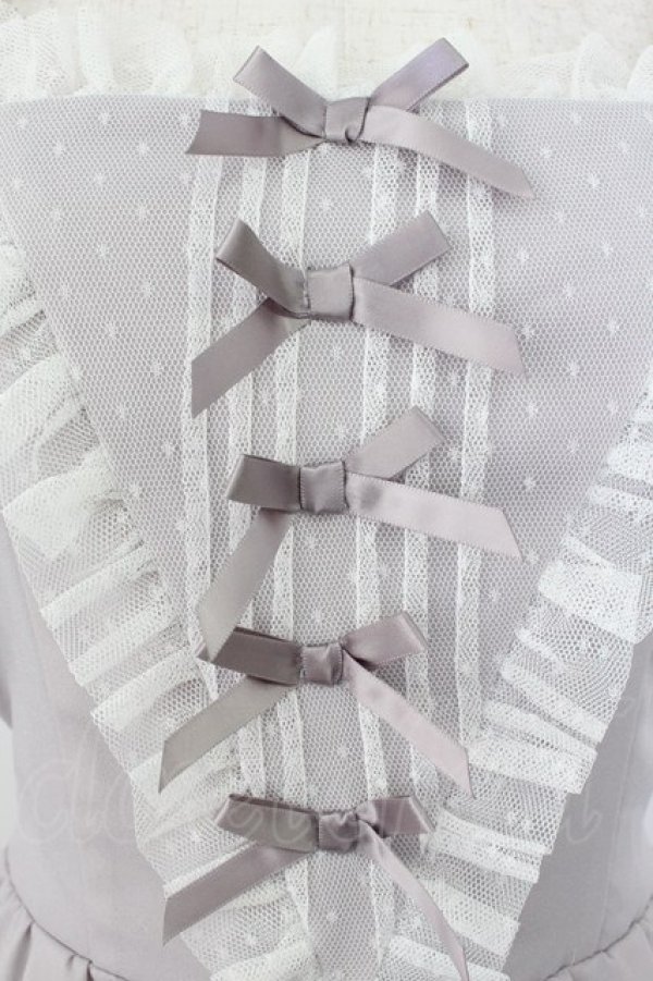 画像6: axes femme / プチリボンジャンパースカート  グレー T-26-03-25-035-0-OP-SA-ZT (6)