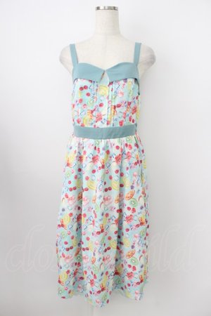 画像: axes femme POETIQUE / フルーツパンチキャミワンピース  サックス T-26-03-25-037-AX-OP-SA-ZT