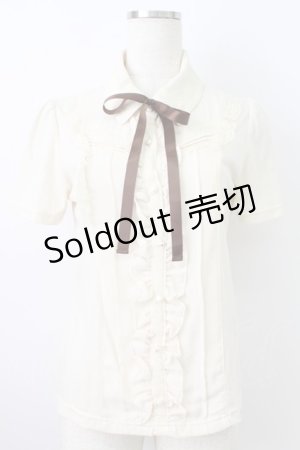 画像: axes femme / タイ付きブラウス風プルオーバー M キナリ T-26-03-25-005-AX-TO-SA-ZT