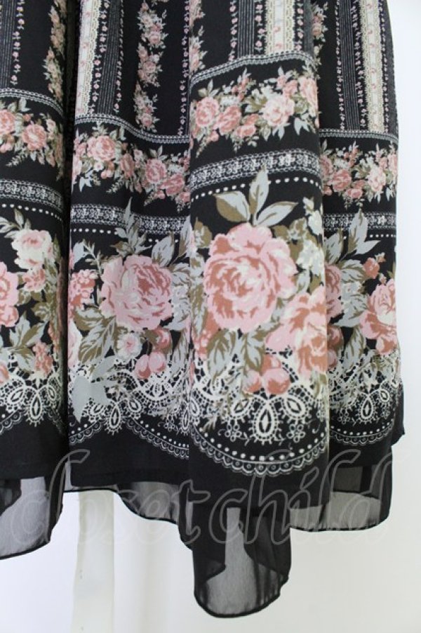 画像3: axes femme / ローズストライプジャンスカ  黒 T-26-03-25-042-AX-OP-SA-ZT (3)