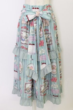 画像: axes femme kawaii / ティティ×ベアファミリースカート  サックス T-26-03-25-044-AX-SK-SA-ZT