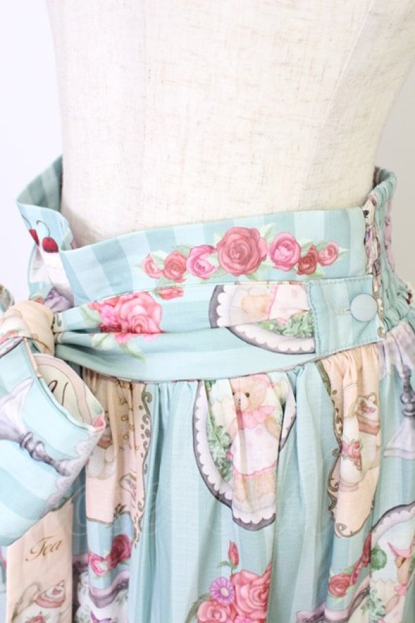 画像3: axes femme kawaii / ティティ×ベアファミリースカート  サックス T-26-03-25-044-AX-SK-SA-ZT (3)