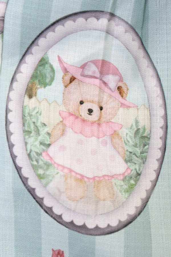 画像5: axes femme kawaii / ティティ×ベアファミリースカート  サックス T-26-03-25-044-AX-SK-SA-ZT (5)