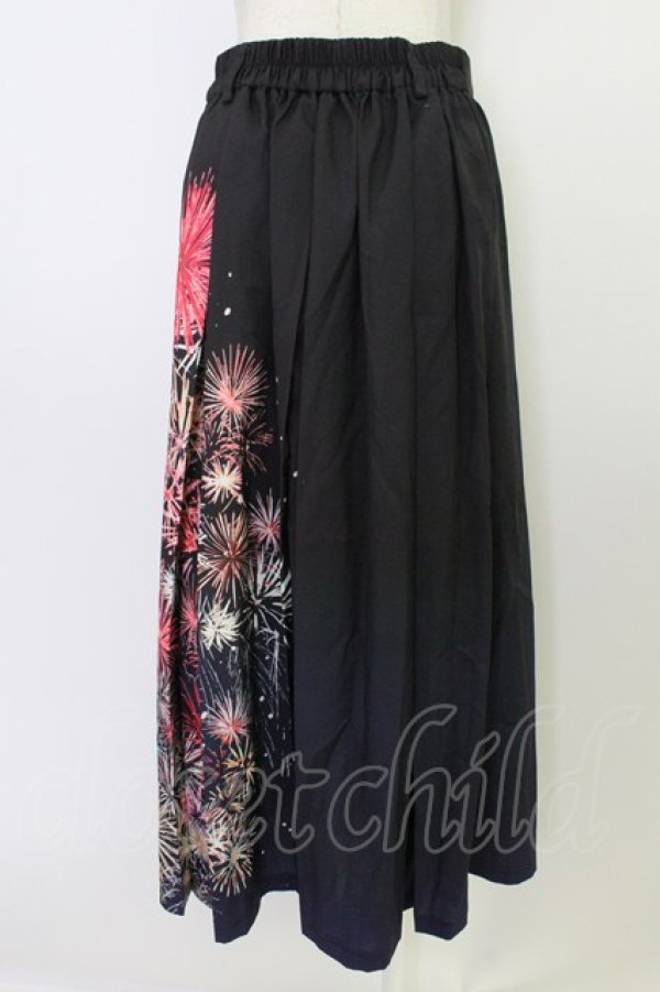 画像2: axes femme / 花火柄タックスカート  ネイビー T-26-03-25-045-AX-SK-SA-ZT (2)