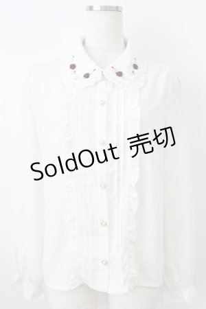 画像: axes femme POETIQUE / ロザリウムフリルブラウス M キナリ T-26-03-25-007-AX-BL-SA-ZH