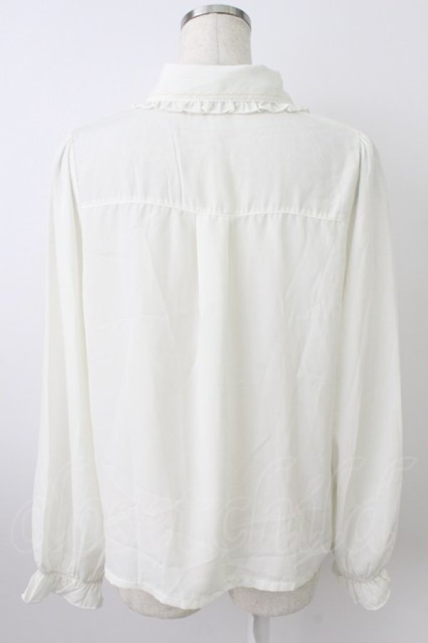 画像2: axes femme POETIQUE / ロザリウムフリルブラウス M キナリ T-26-03-25-007-AX-BL-SA-ZT (2)