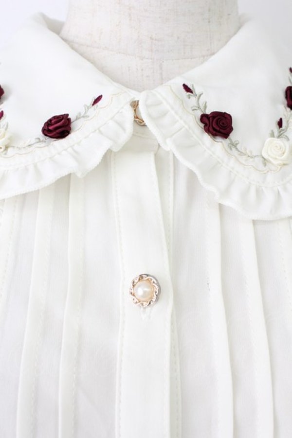 画像4: axes femme POETIQUE / ロザリウムフリルブラウス M キナリ T-26-03-25-007-AX-BL-SA-ZT (4)