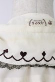 画像3: axes femme / トランプ刺繍ブラウス  アイボリーＸブラウン T-26-03-25-009-AX-BL-SA-ZT (3)