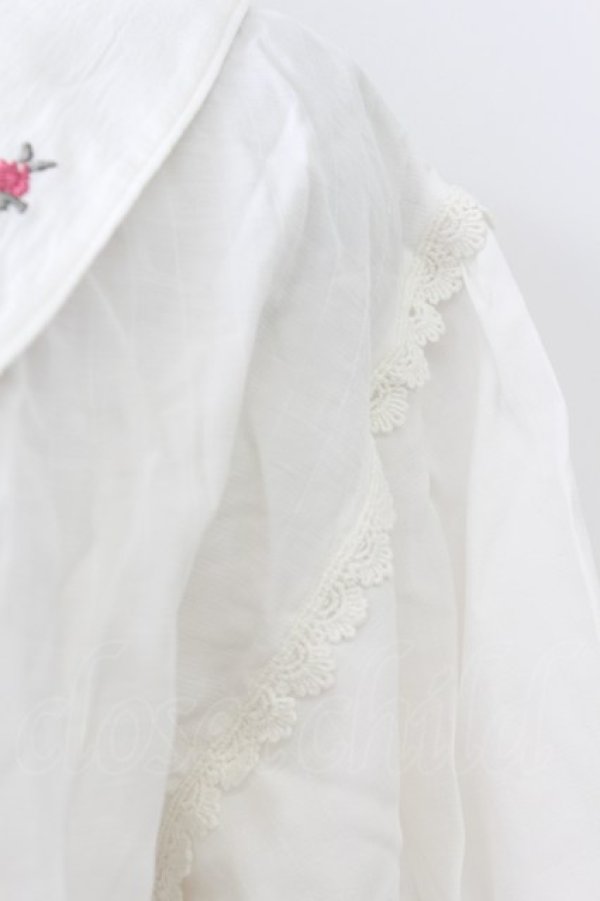 画像5: axes femme POETIQUE / バラ刺繍オフショルブラウス M ホワイト T-26-03-25-001-AX-BL-SA-ZT (5)