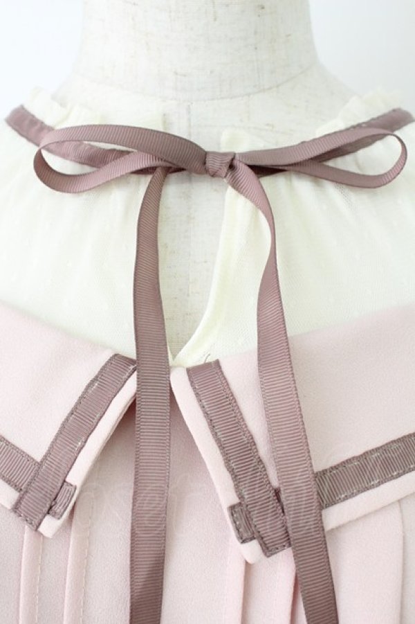 画像4: axes femme POETIQUE / チュール切替オフショルトップス M ピンク T-26-03-25-012-AX-TO-SA-ZT (4)